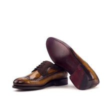 Load image into Gallery viewer, Cognac Patina Leather &amp; Brown Suede Longwing Blucher - Longwing Blucher 
