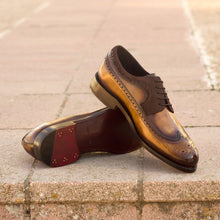 Load image into Gallery viewer, Cognac Patina Leather &amp; Brown Suede Longwing Blucher - Longwing Blucher 
