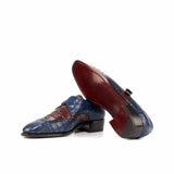 Croco Leather Single Monk Shoes - Single Monk 