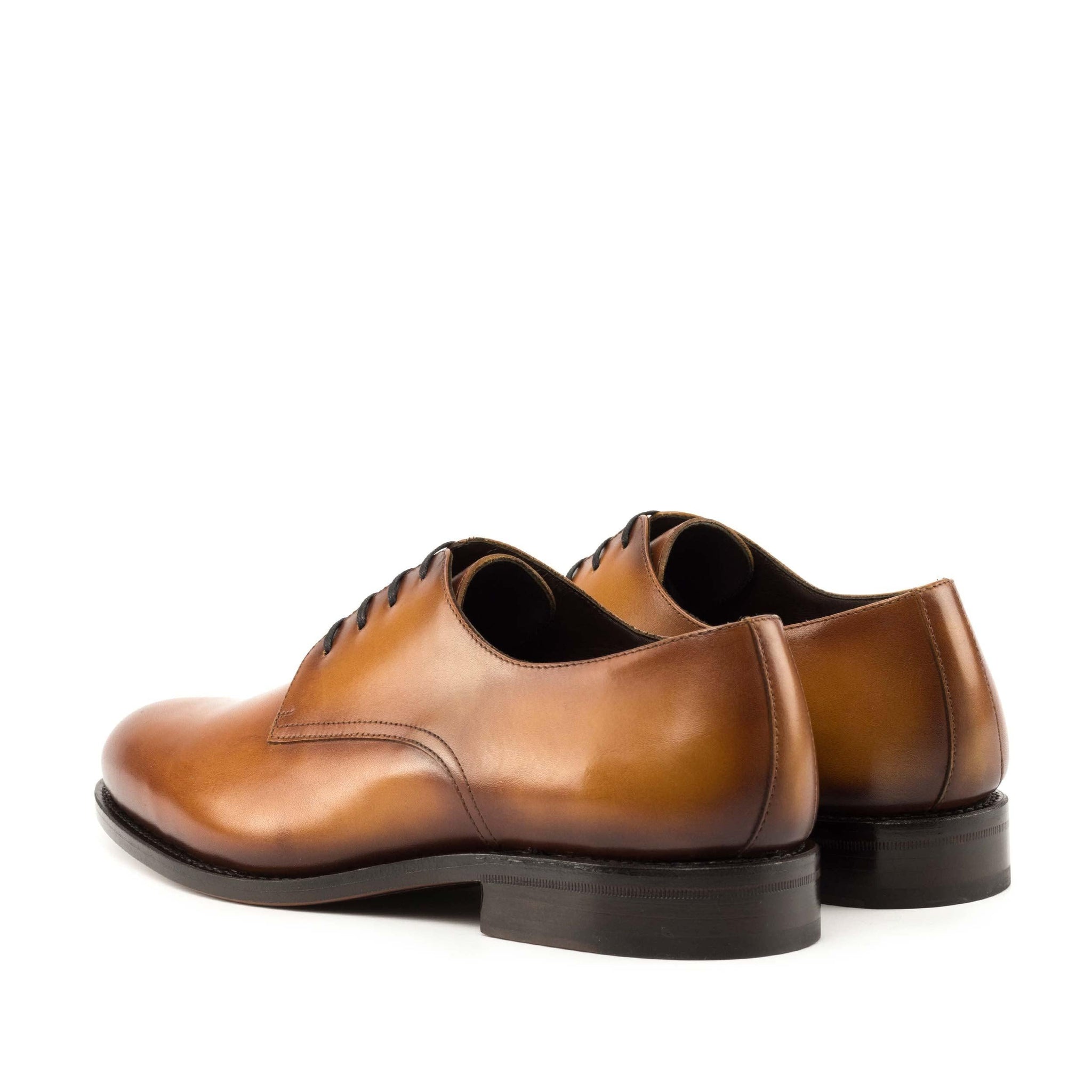 Cognac Derby Shoes - Luxury Leather Footwear 7.5