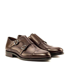 Load image into Gallery viewer, Double Monk dark brown box calf - fastlane 
