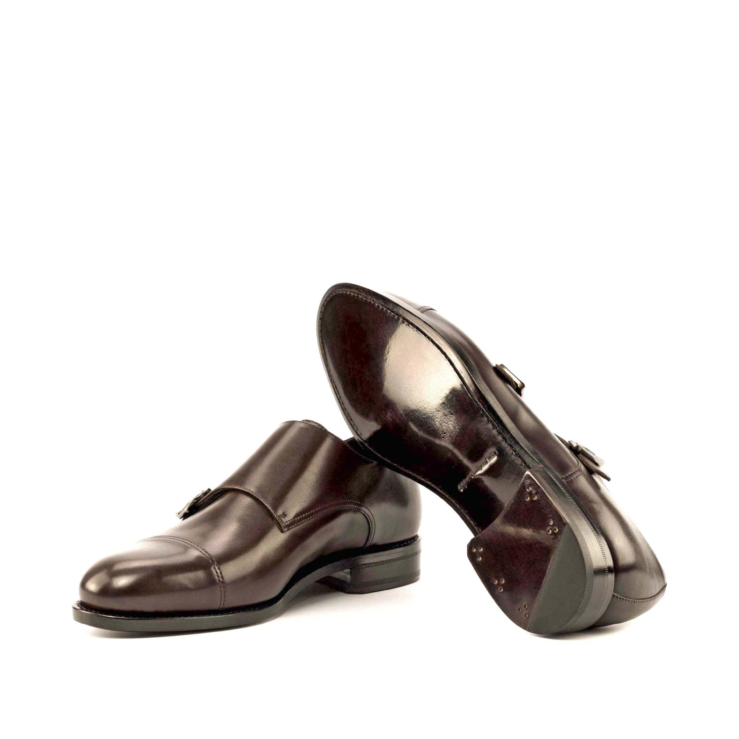 Double Monk dark brown box calf - fastlane 