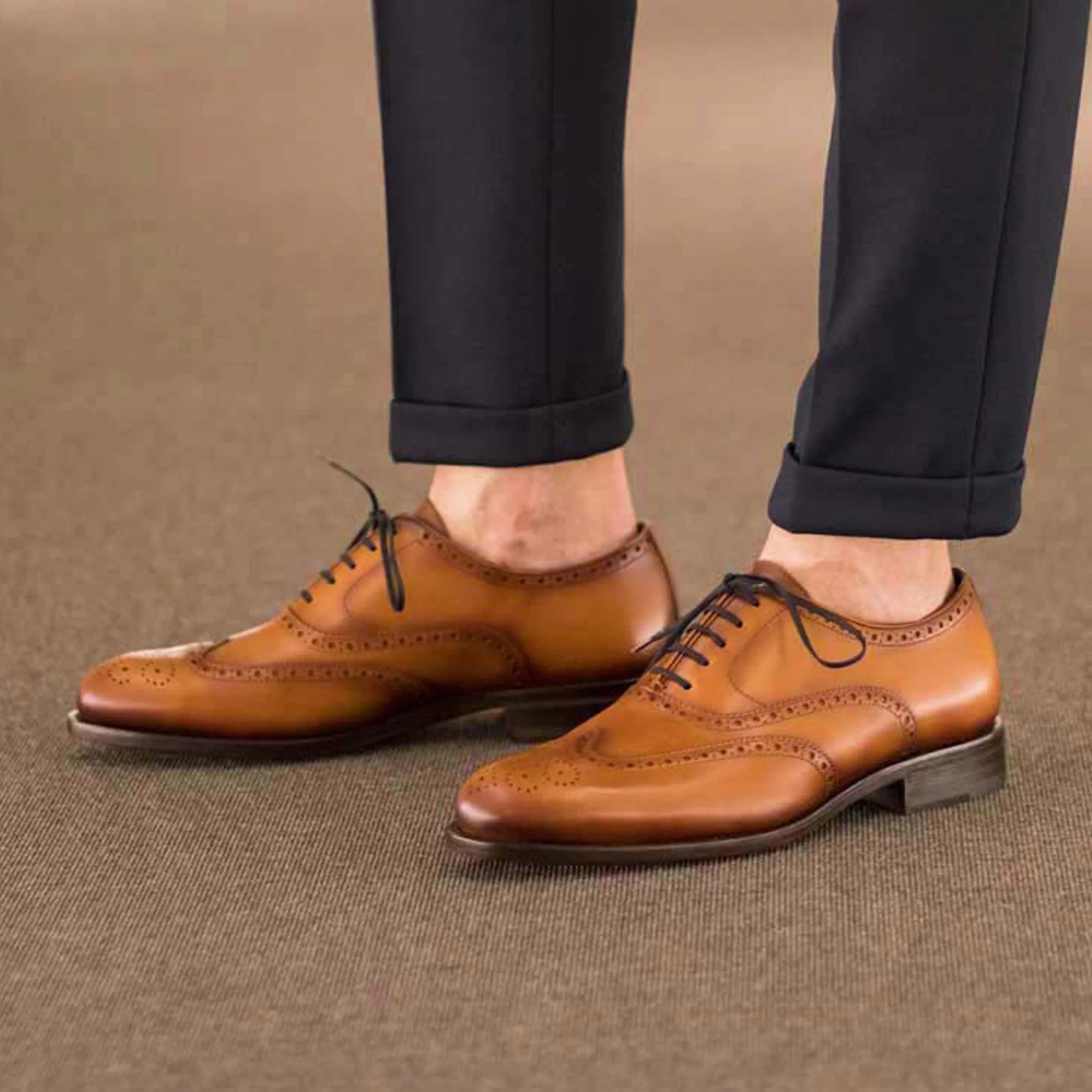 Full Brogue cognac box calf - fastlane 