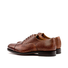 Load image into Gallery viewer, Genuine Brown Python Oxford Shoes - Oxford 
