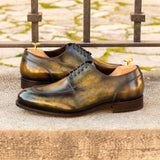 Green Patina Split-Toe Derby Shoes - Derby 