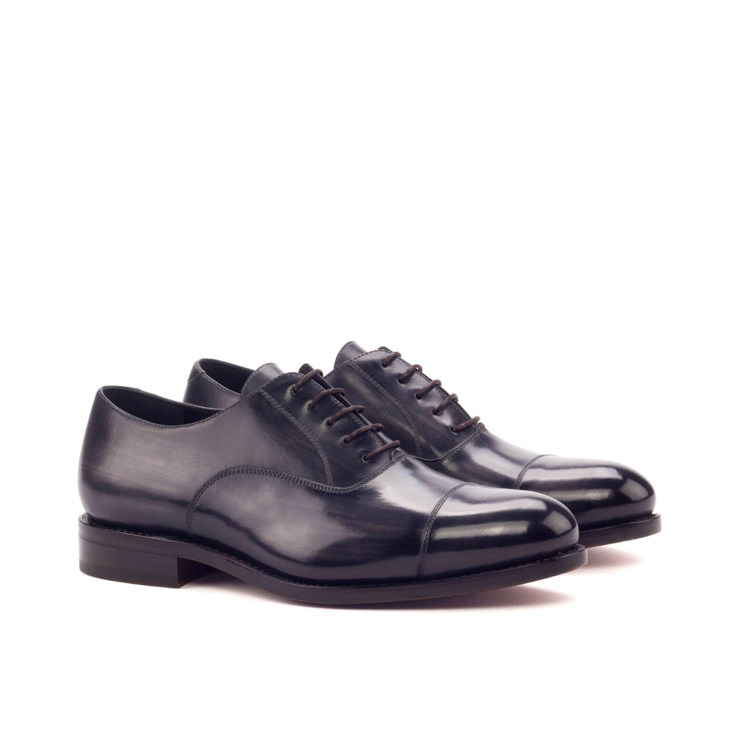 Grey Patina Leather Oxford - Oxford 