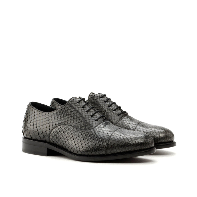 Grey Python Oxford Shoes - Oxford 