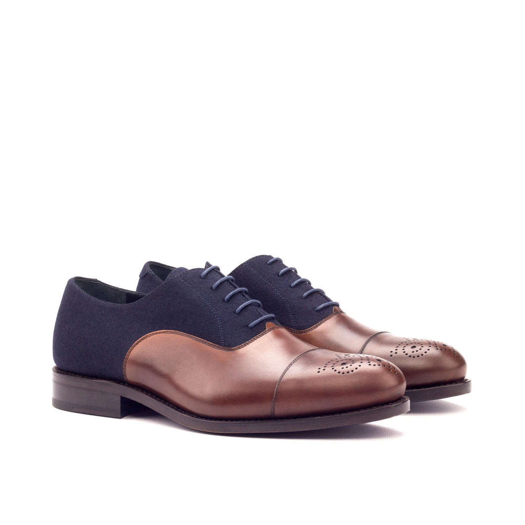 Leather & Flannel Oxford Shoes - Oxford 
