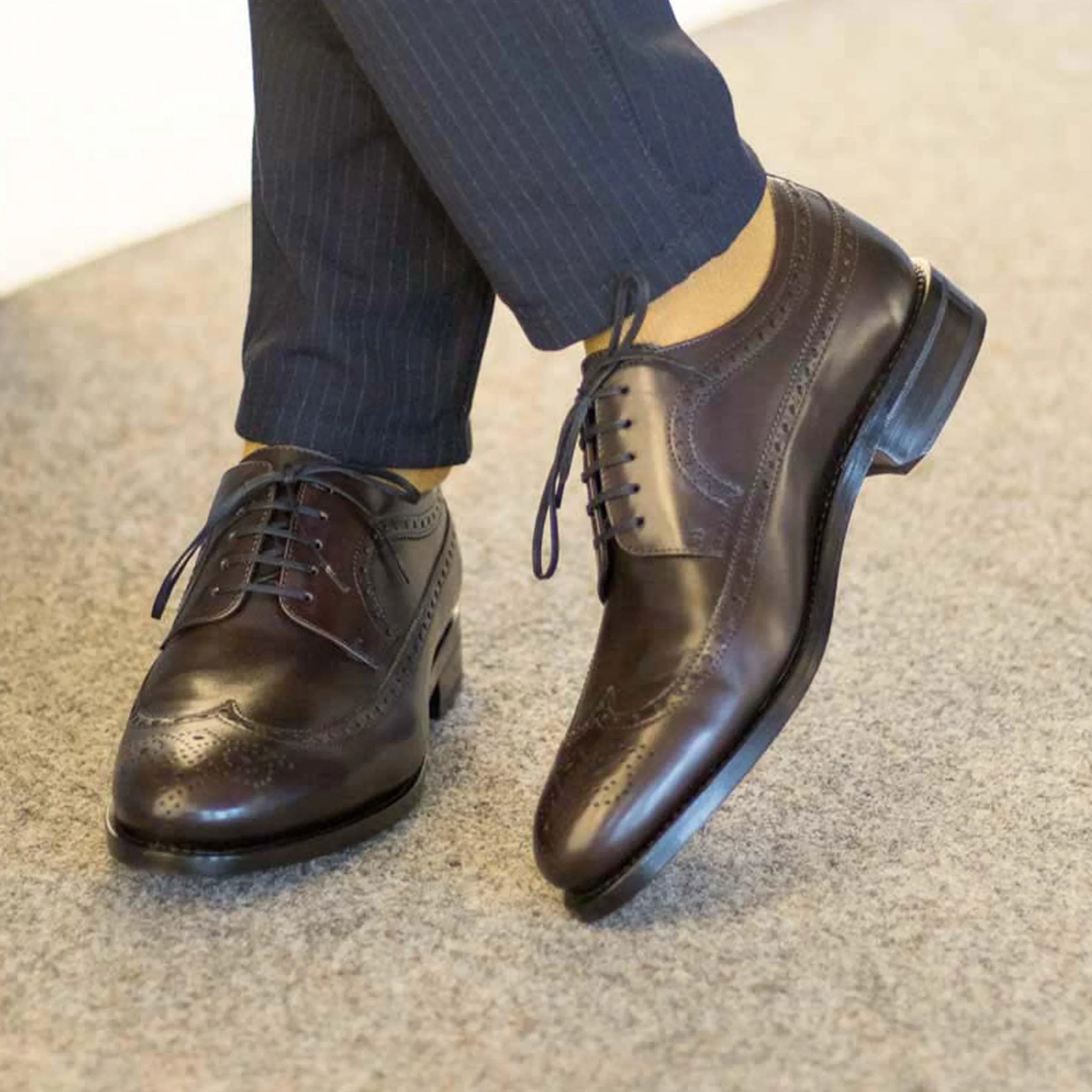 Longwing Blucher dark brown box calf - fastlane 