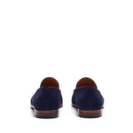 MORGAN MOCASSIN NAVY SUEDE, MED BROWN SUEDE - Moccasin Loafers 