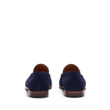 MORGAN MOCASSIN NAVY SUEDE, MED BROWN SUEDE - Moccasin Loafers 