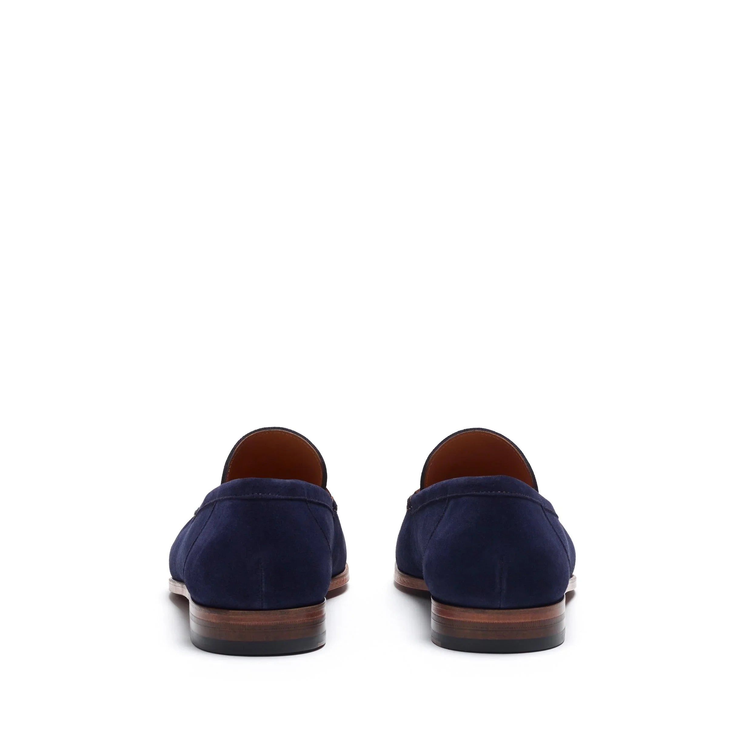 MORGAN MOCASSIN NAVY SUEDE, MED BROWN SUEDE - Moccasin Loafers 