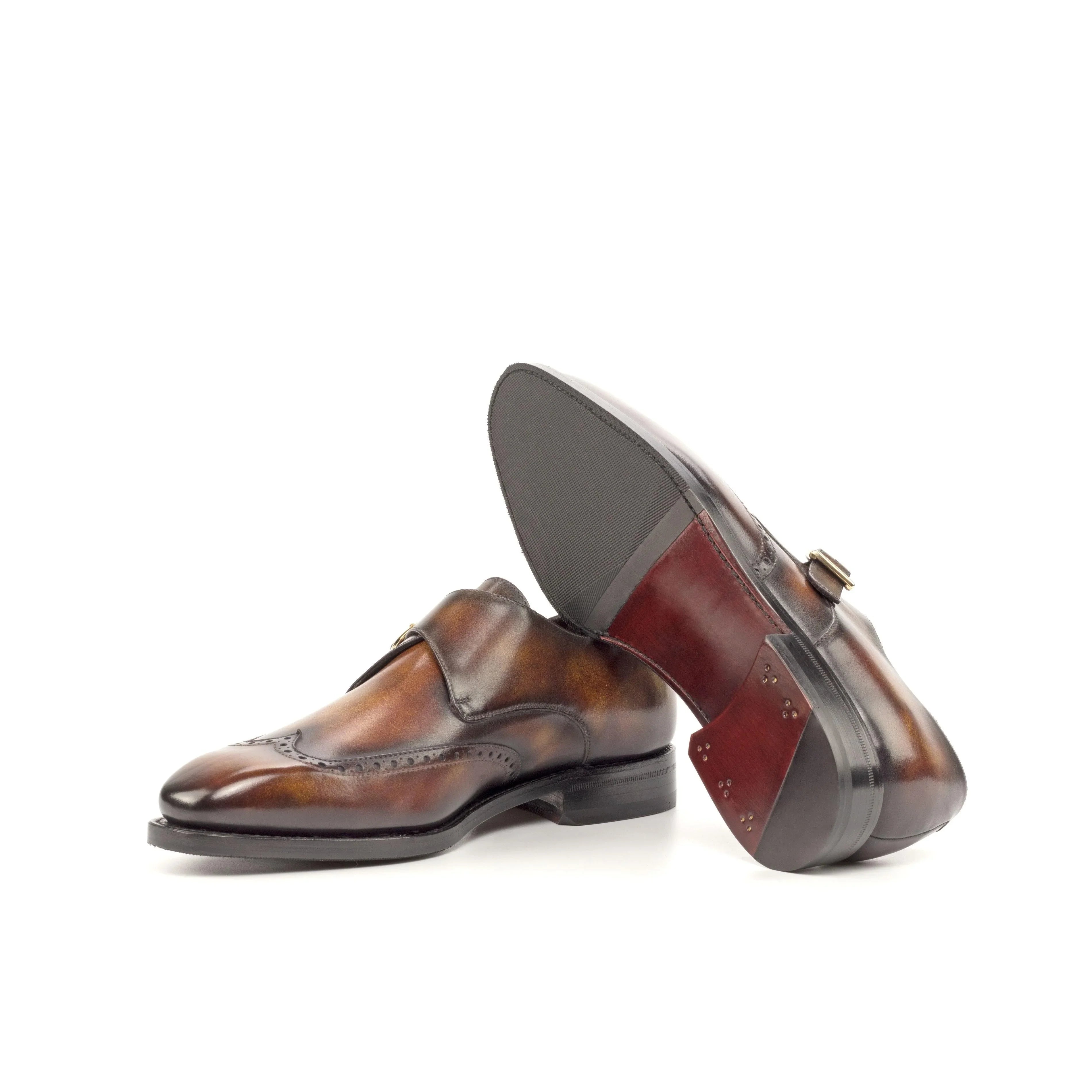 Museum Patina Single Monk Shoes - Single Monk 