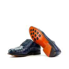 Load image into Gallery viewer, Navy Alligator Oxford Shoes - Oxford 
