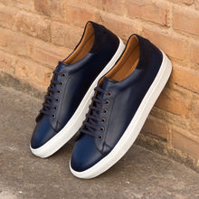Load image into Gallery viewer, Navy Calf Classic Trainers
