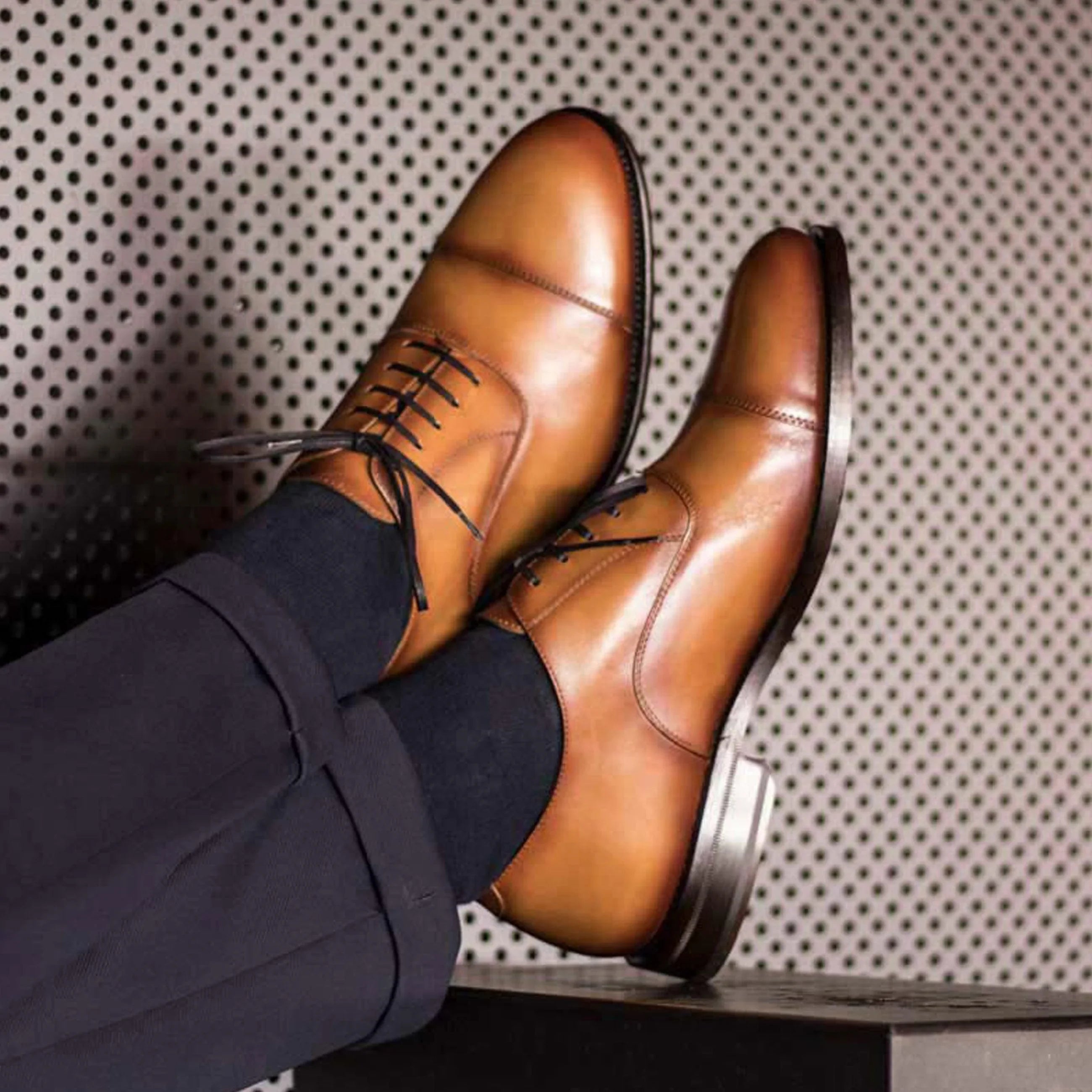 Oxford cognac box calf - fastlane 