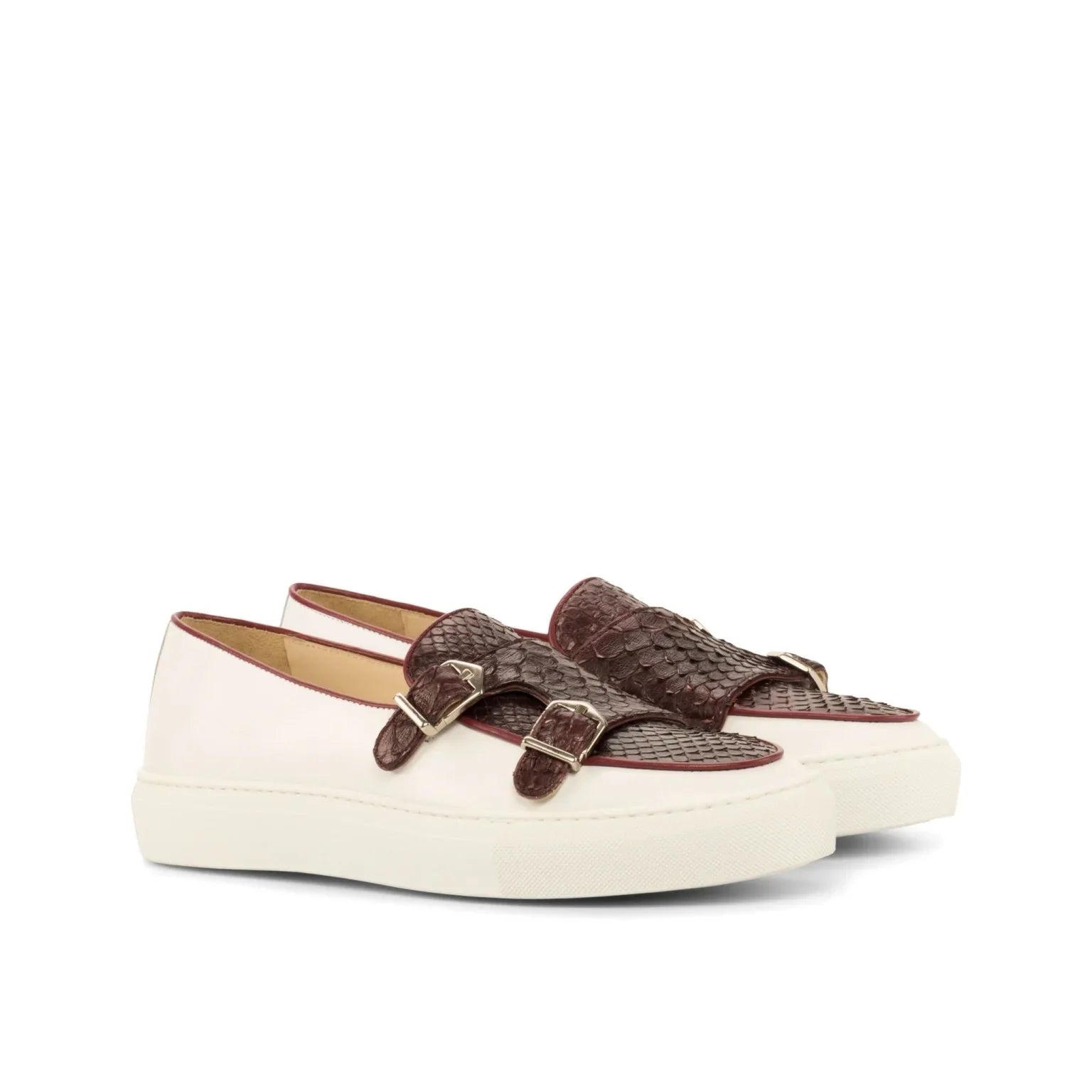Python & Nappa Leather Double Monk Sneakers - Customize Online – ADORSI