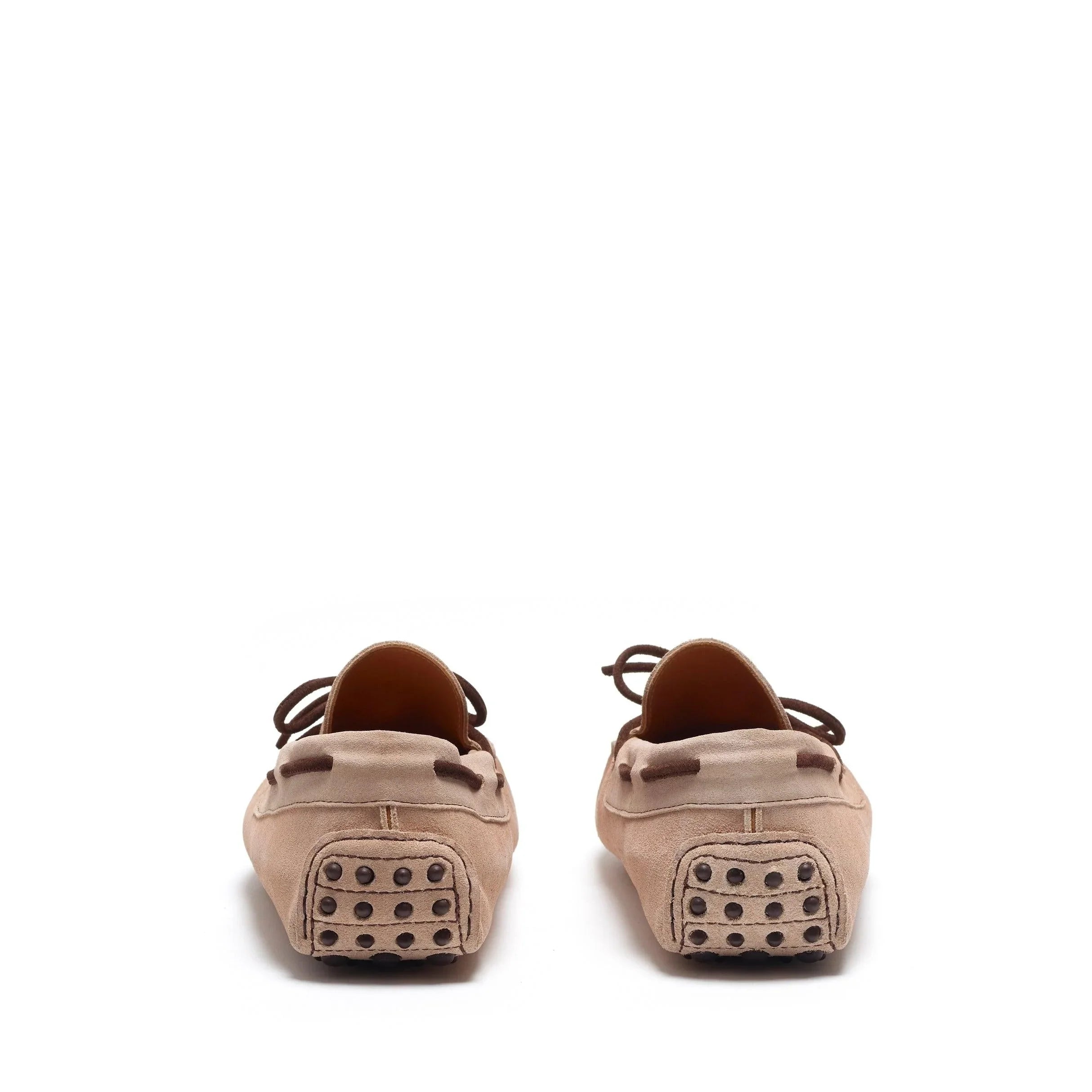 Camel & Brown Suede Driving Shoes - Customized Shoes – ADORSI