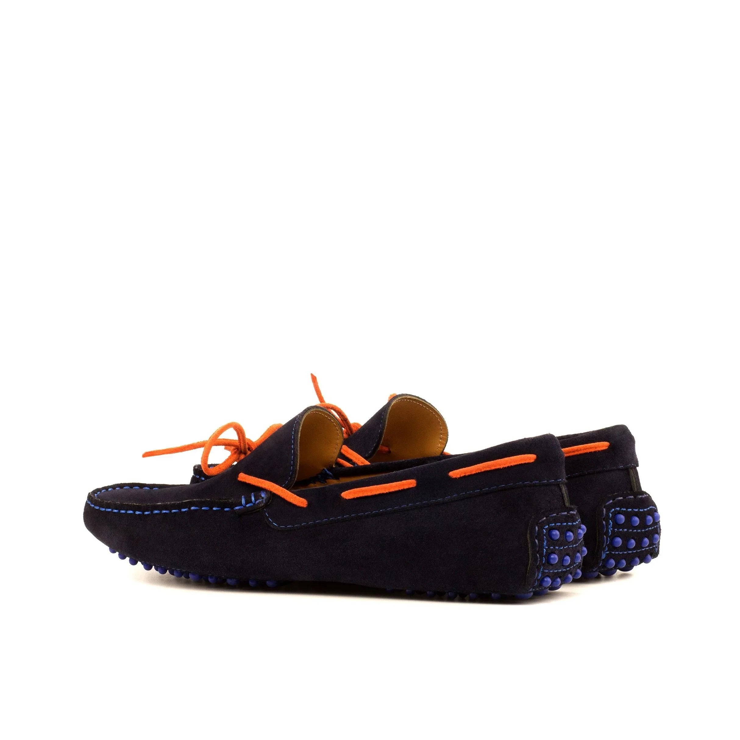 SHIRE DRIVER NAVY SUEDE, ORANGE SUEDE - Driving Loafers 
