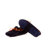 SHIRE DRIVER NAVY SUEDE, ORANGE SUEDE - Driving Loafers 