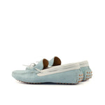 SHIRE DRIVER WHITE SUEDE, LIGHT BLUE SUEDE - Driving Loafers 