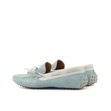 SHIRE DRIVER WHITE SUEDE, LIGHT BLUE SUEDE - Driving Loafers 