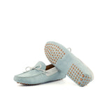 SHIRE DRIVER WHITE SUEDE, LIGHT BLUE SUEDE - Driving Loafers 