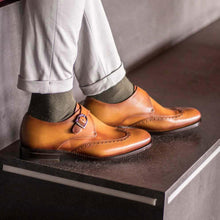 Load image into Gallery viewer, Single Monk cognac box calf - fastlane 
