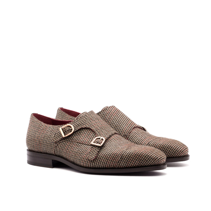 Tweed Double Monk Shoes - Double Monk 